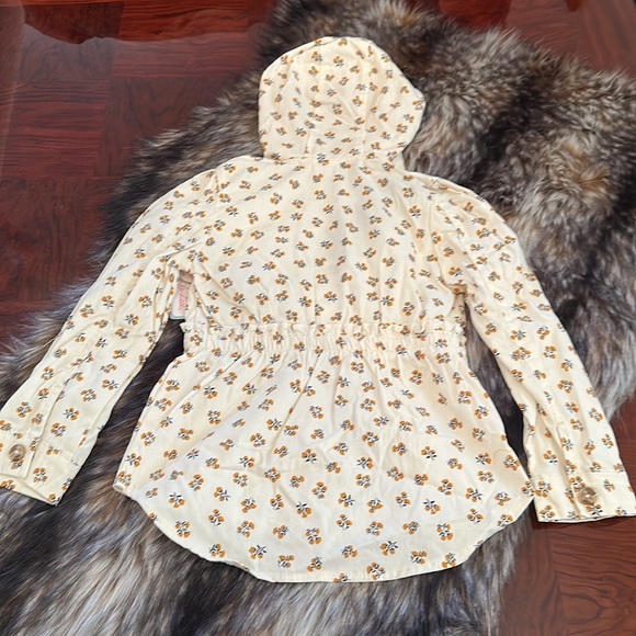 Little Lass Ivory Twill Hooded Jacket *NWT* - Picture 7 of 8